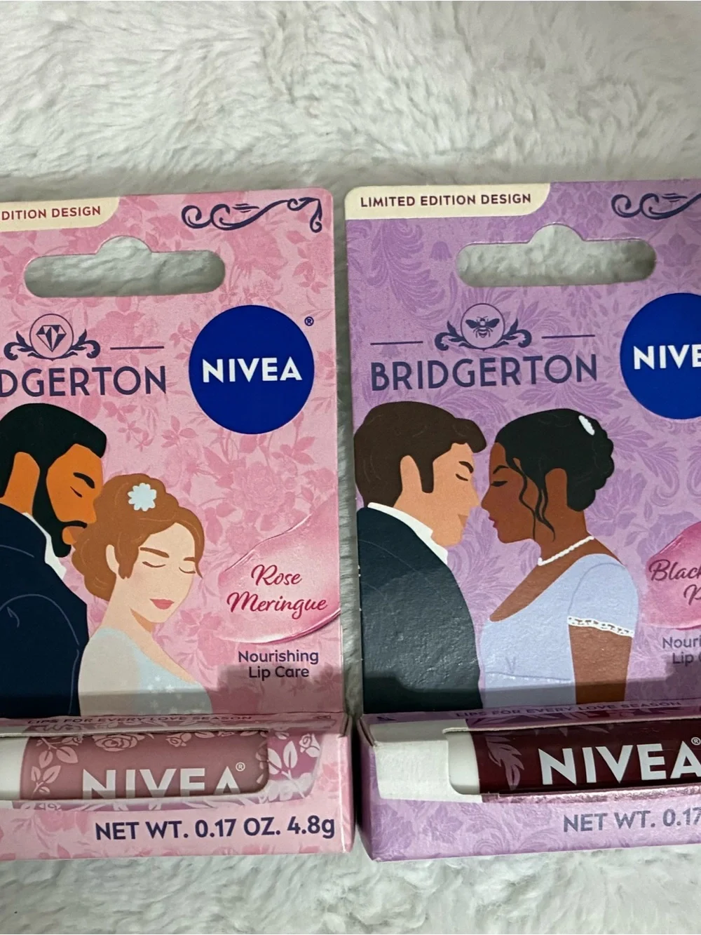 4 Limited Edition Bridgerton Nivea Tinted Nourishing Lip Balm